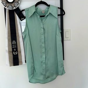 Tristan Button-Up Silk Blouse